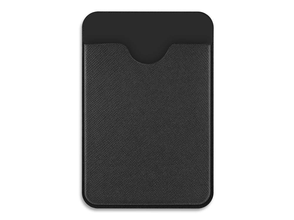 Чехол-картхолдер Favor на клеевой основе на телефон для пластиковых карт и и карт доступа, черный-1