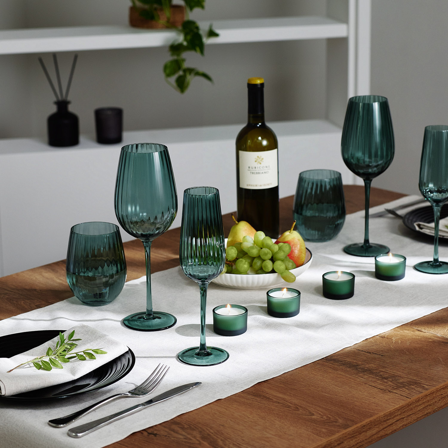 Набор ароматических свечей Sento, зеленый-5