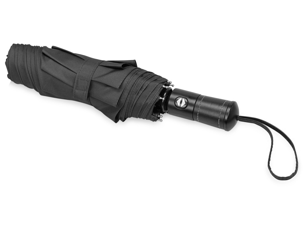 Зонт складной Ontario, автоматический, 3 сложения, с чехлом, черный-2