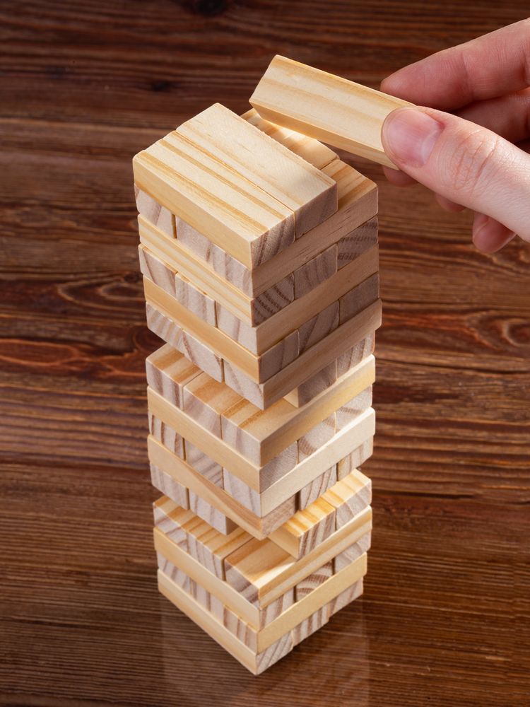 Игра «Деревянная башня мини», неокрашенная-3