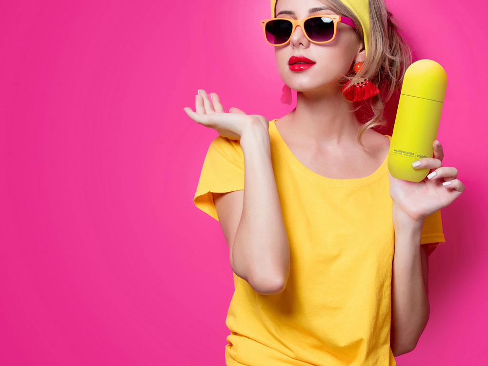 Термос ORB, желтый-1