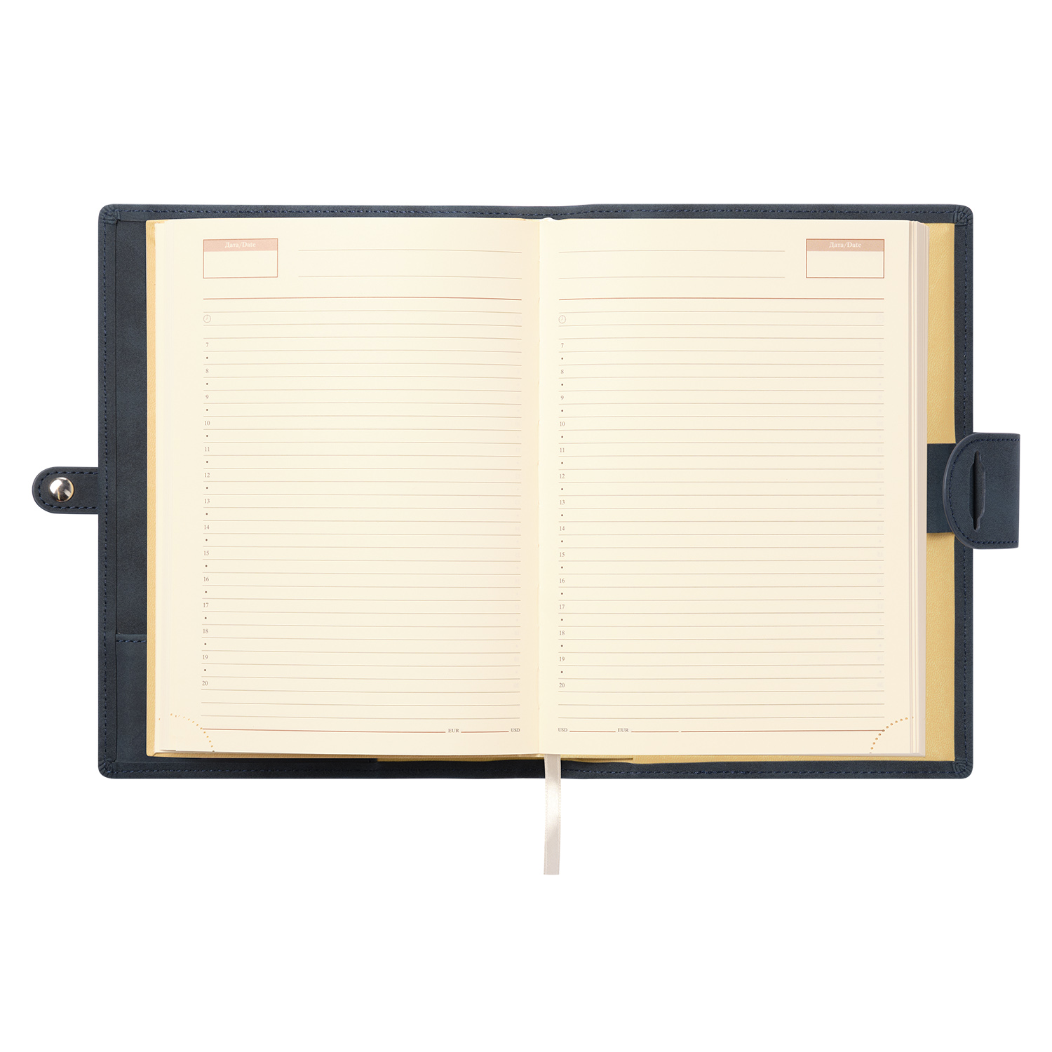 Ежедневник-портфолио Passage NEO недатированный в подарочной коробке, синий-7