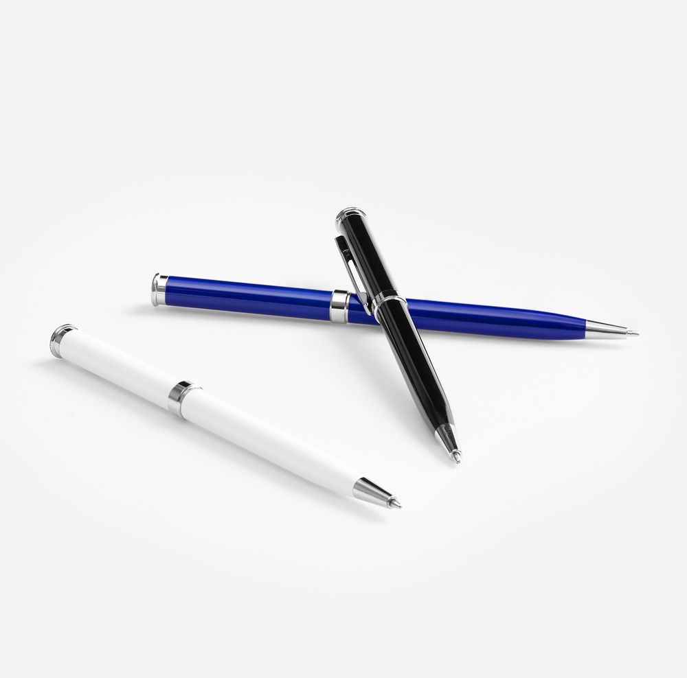 Ручка шариковая Finn Chrome, синяя-5