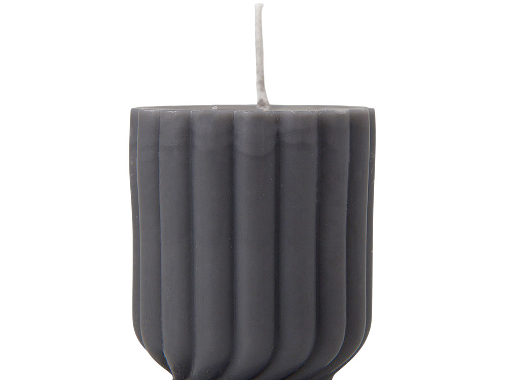 Набор свечей с гранями Vela, темно-серый, белый-17