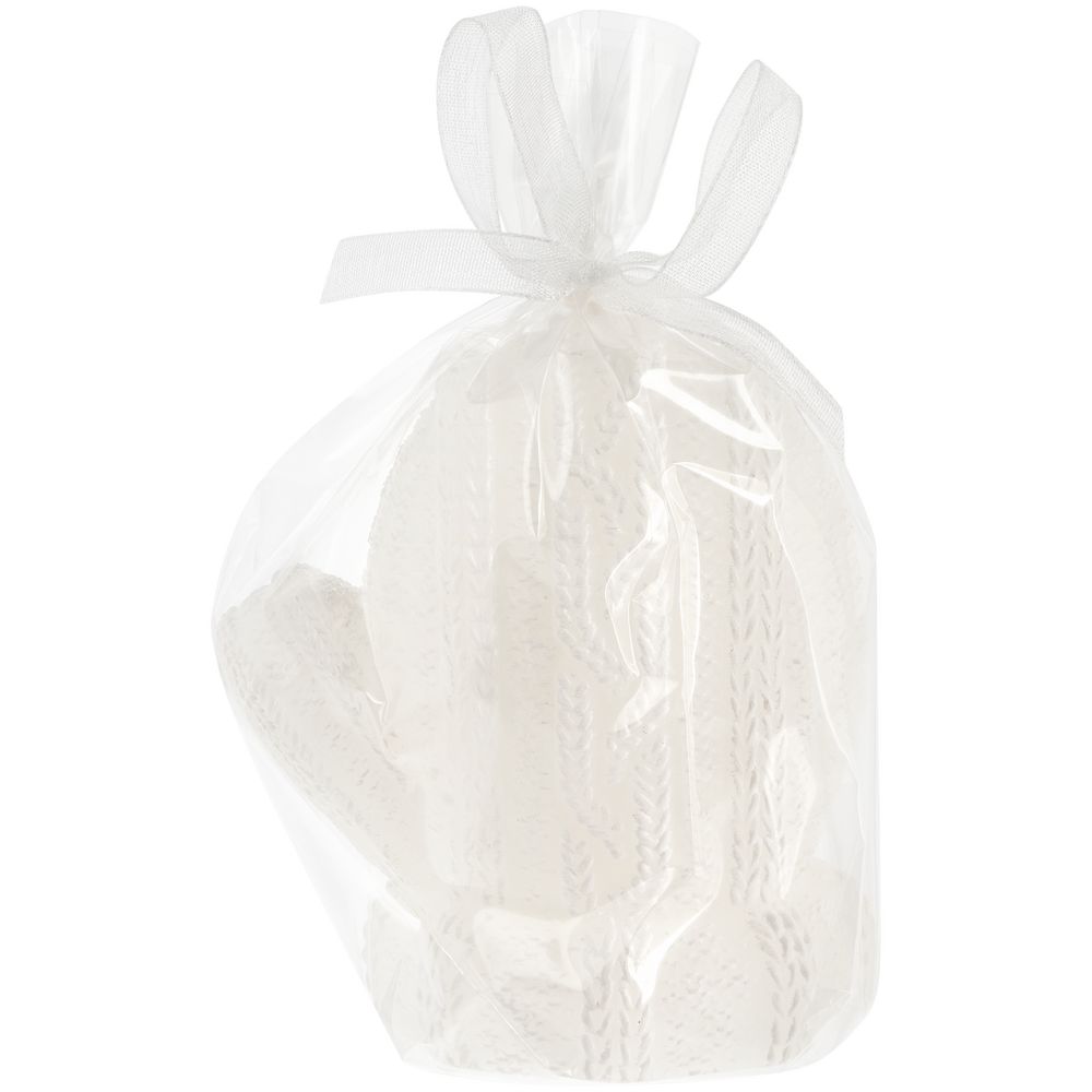 Свеча Kniteam, варежка, белая-1