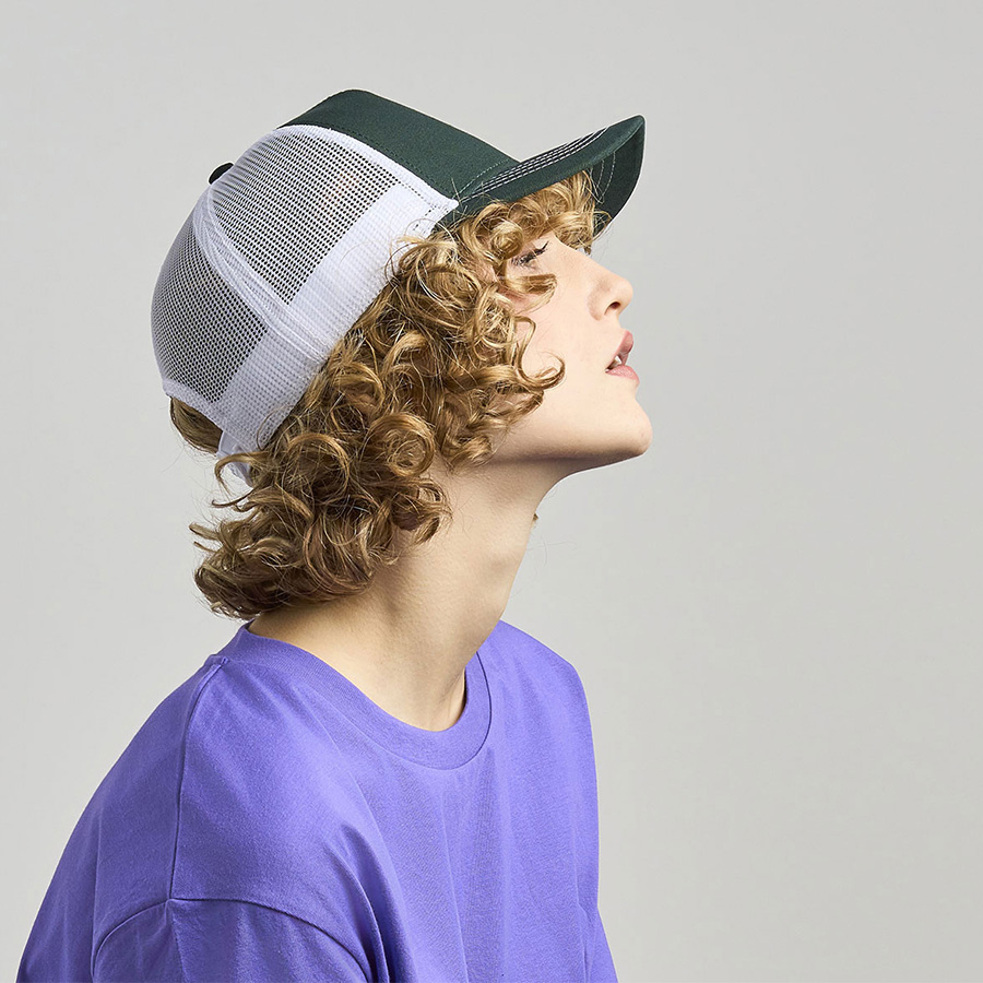 Бейсболка RAPPER CANVAS-S, 5 клиньев, пластиковая застёжка, серый, черный-1