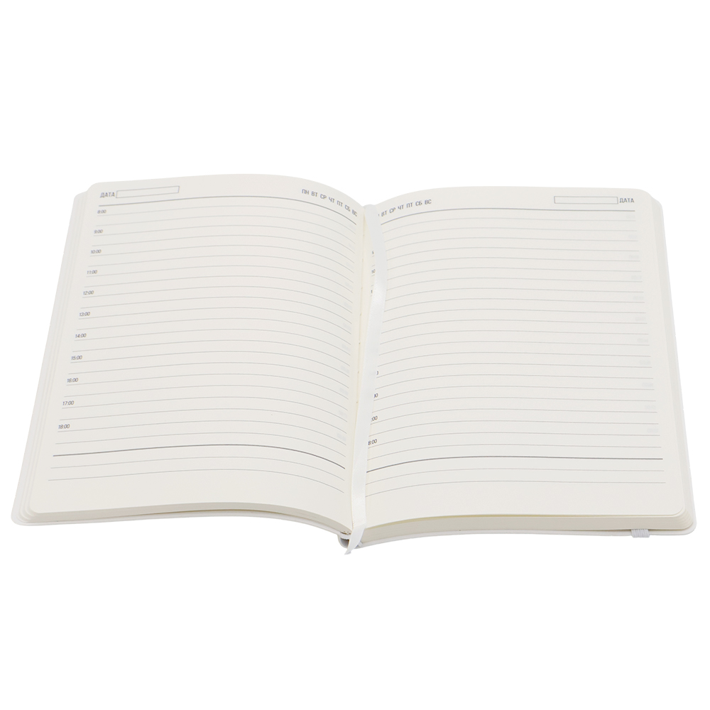 Ежедневник A5 недатированный Dante в мягком переплёте софт-тач, Белый-2