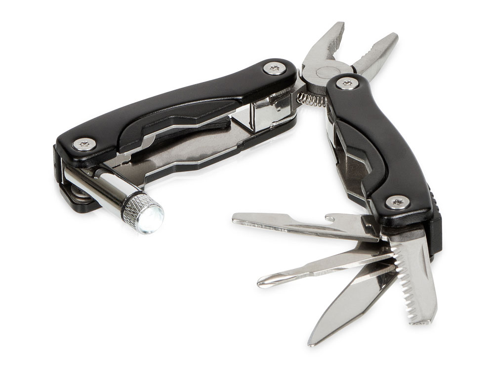 Мультитул Amass со светодиодным фонариком - Черный-0