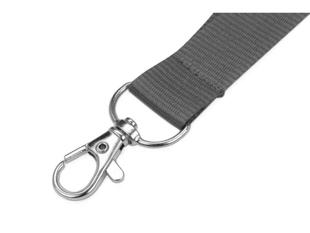 Ланьярд с карабином, серый-1