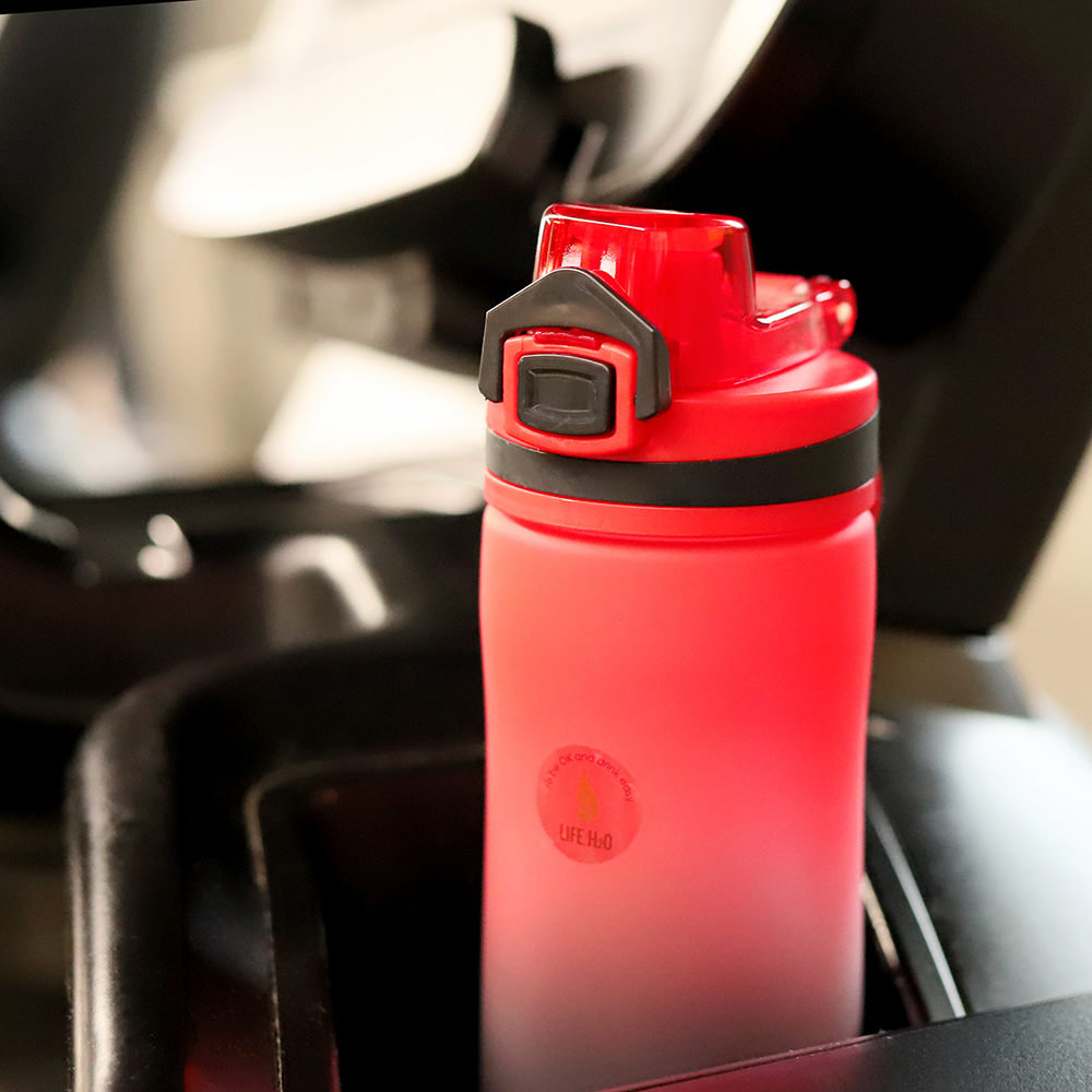 Пластиковая бутылка Verna Soft-touch, Красный-4