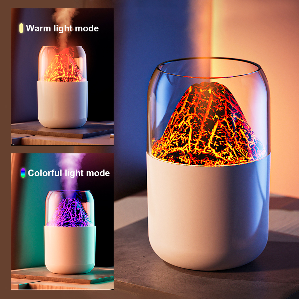 Светодиодный USB увлажнитель-аромадиффузор Volcano 2.0, Белый-3