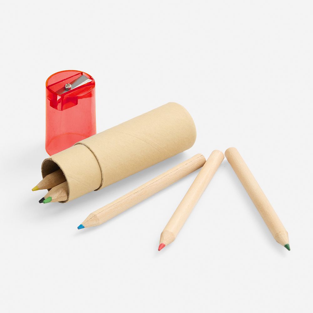 Набор карандашей Pencilvania Office с точилкой, красный-1