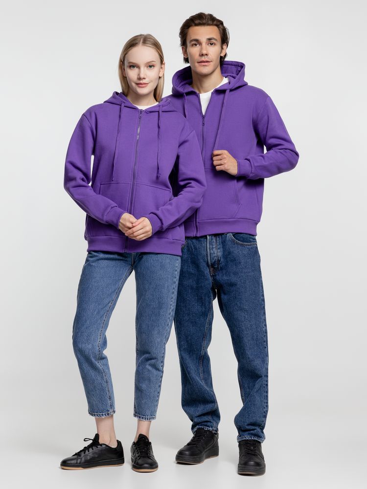 Толстовка на молнии с капюшоном Siverga Heavy 2.0, фиолетовая-9