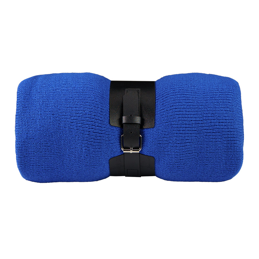 Плед  "Belt"; синий; 130 х 180 см; 100% акрил, с поясом, синий-0