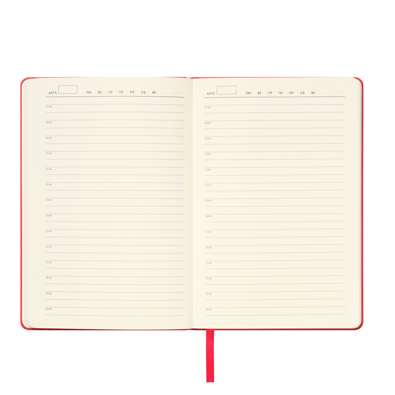 Ежедневник Spark недатированный, красный (без упаковки, без стикера)-6