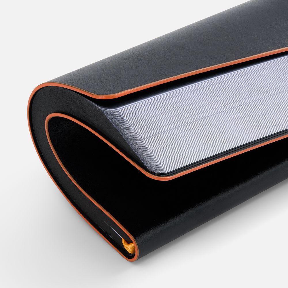 Ежедневник Trait, недатированный, черный с оранжевым-4