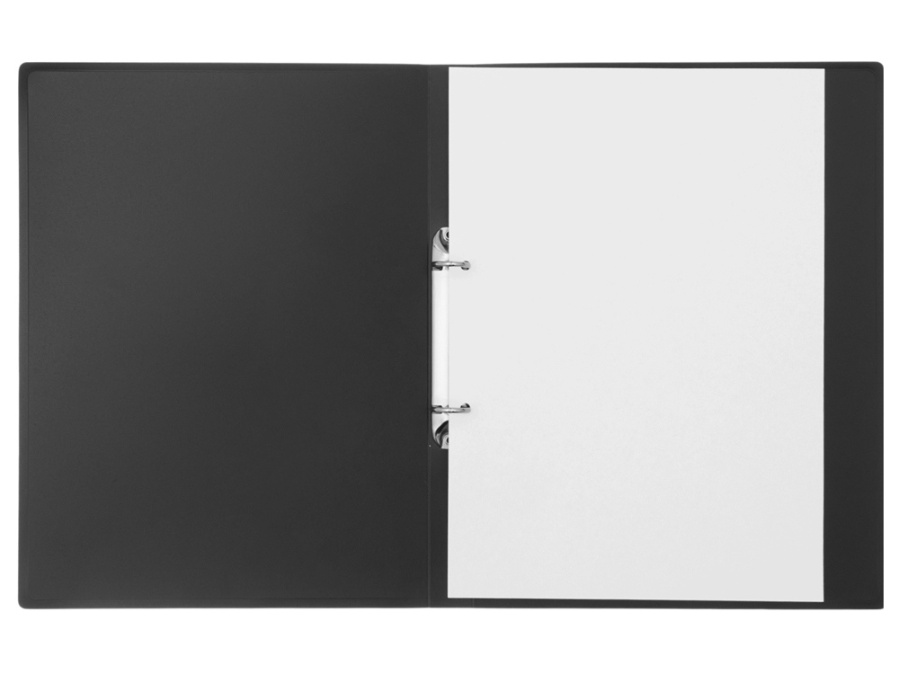 Папка пластиковая с 2 кольцами, черный-6