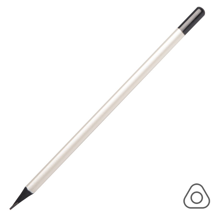 Карандаш чернографитный трехгранный IMAGE, HB, белый, черный-0