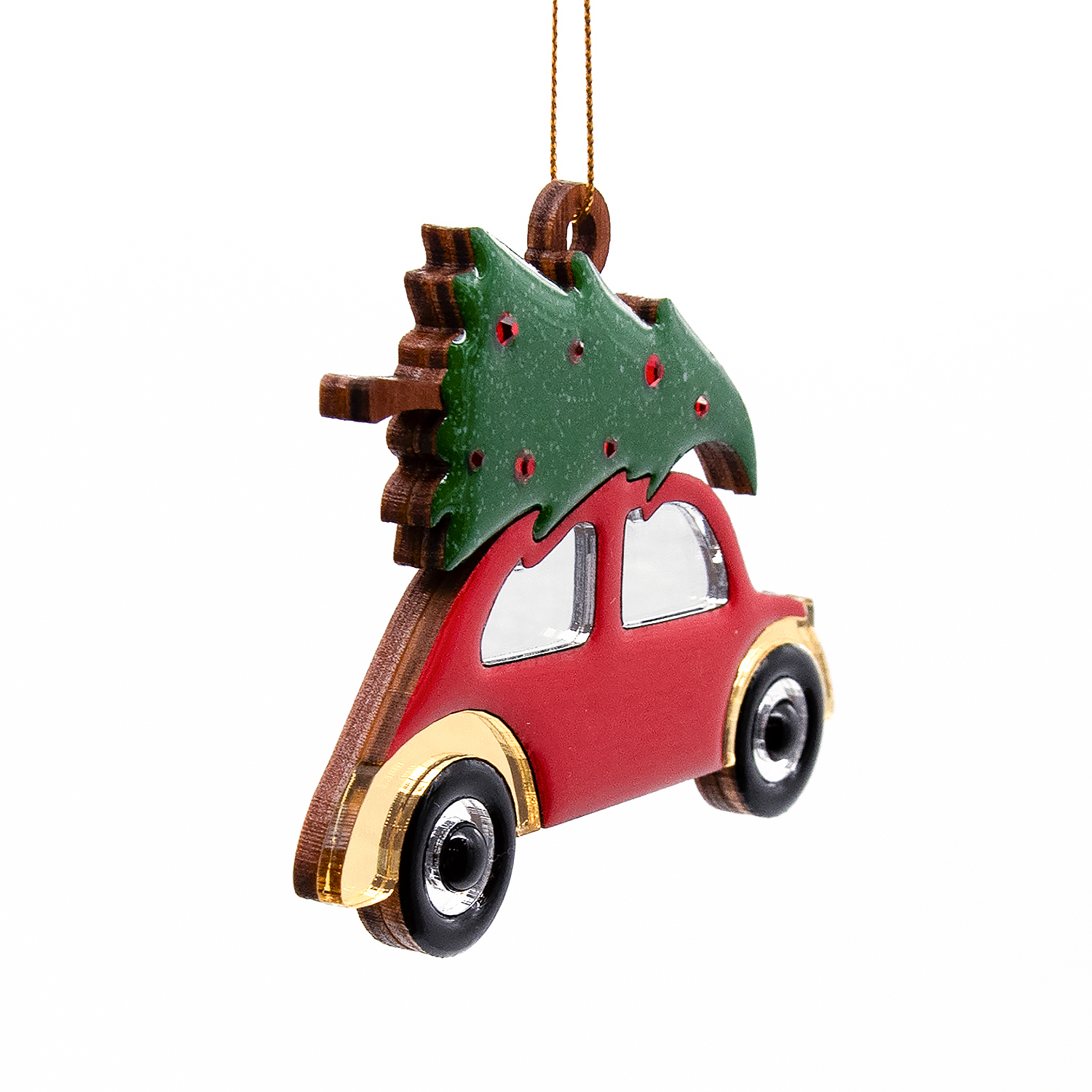 Ёлочная игрушка Машинка (красный)-2