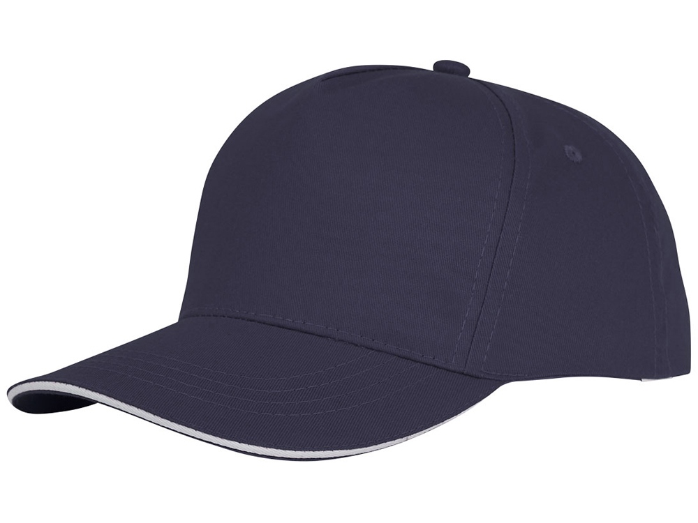 Пятипанельная кепка-сендвич Ceto, темно - синий-0