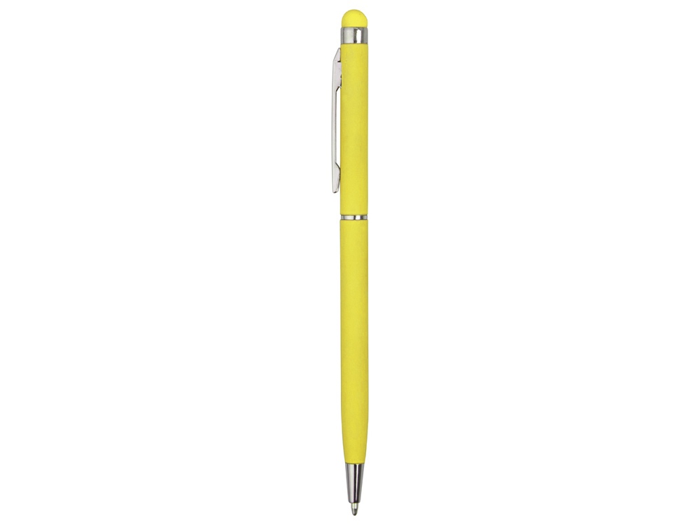 Ручка-стилус шариковая Jucy Soft с покрытием soft touch, желтый-2