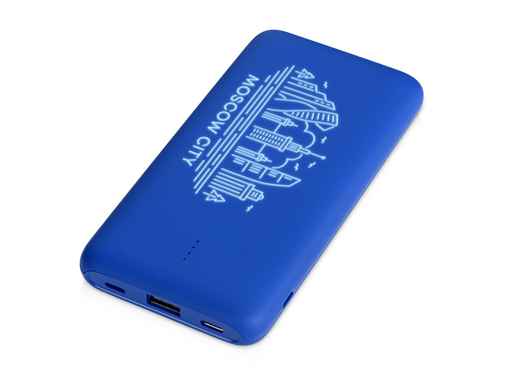 Внешний беспроводной аккумулятор с подсветкой лого Reserve X v.2, 8000 mAh, ярко-синий-0