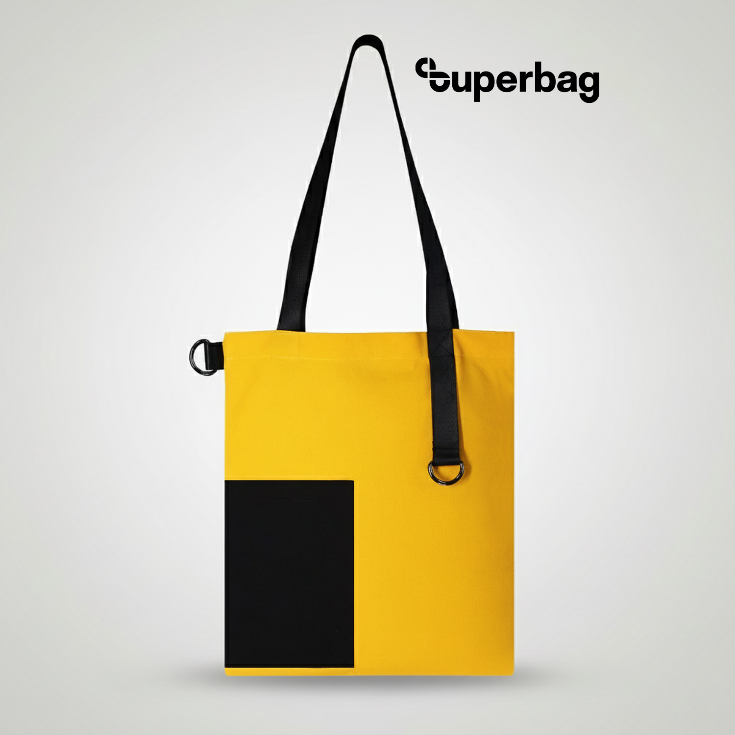 Шоппер Superbag Color (жёлтый с чёрным)-0