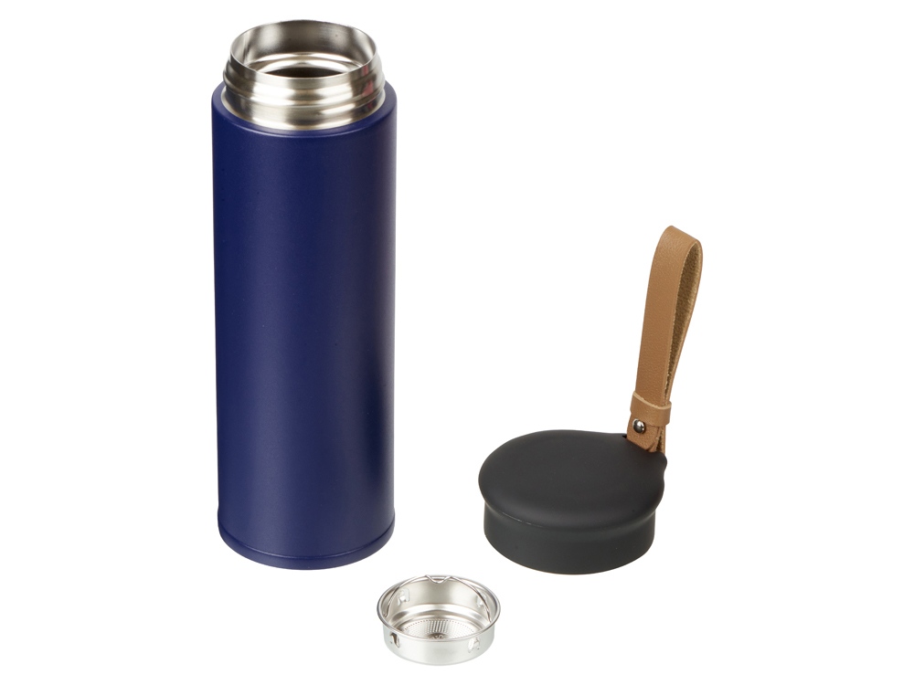 Вакуумный термос Engage, 450 мл, тубус, темно-синий-1