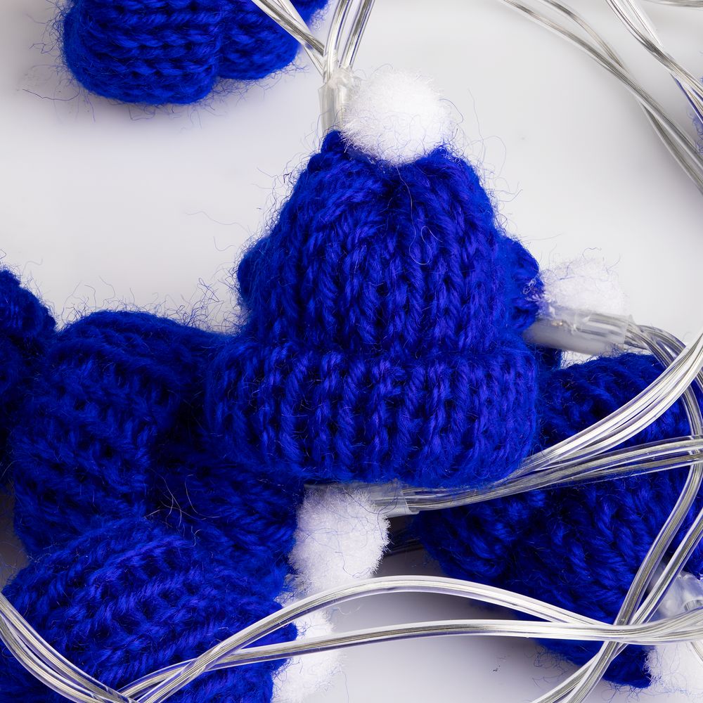 Гирлянда Cosy Poms, синяя-0