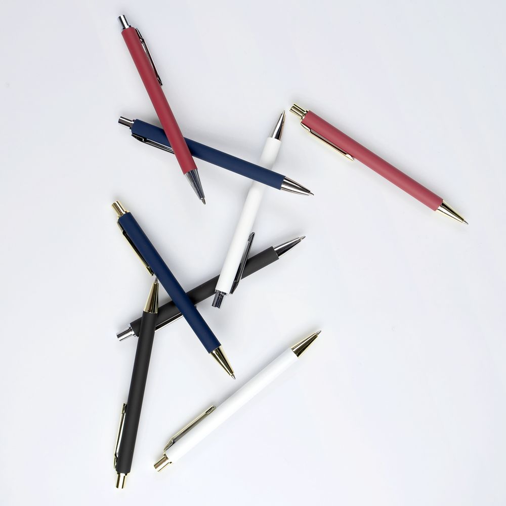 Ручка шариковая Lobby Soft Touch Gold, синяя-2