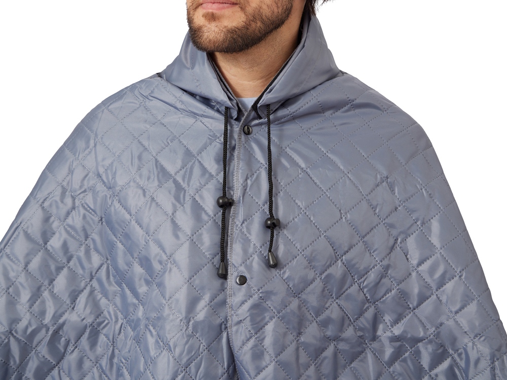 Пончо Cappy с капюшоном на липучке в мешке, серый-3