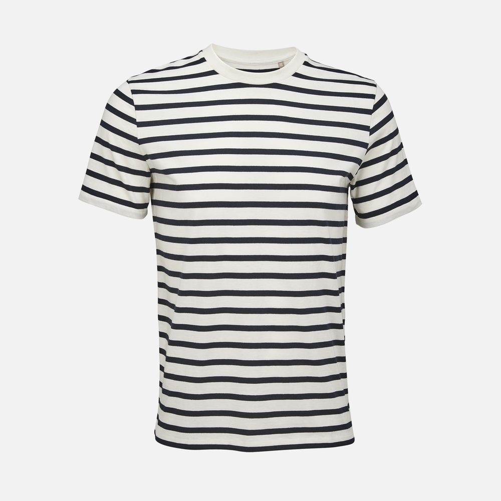 Футболка унисекс Legend, молочно-белая с темно-синим-1