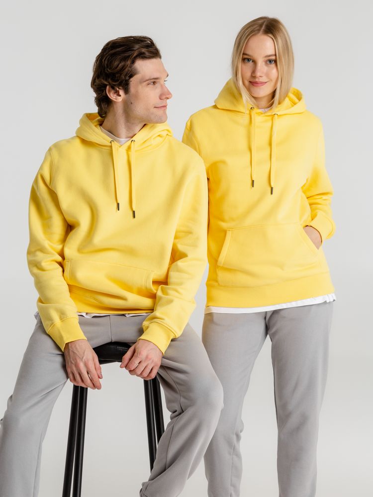 Толстовка с капюшоном унисекс King, желтая-6