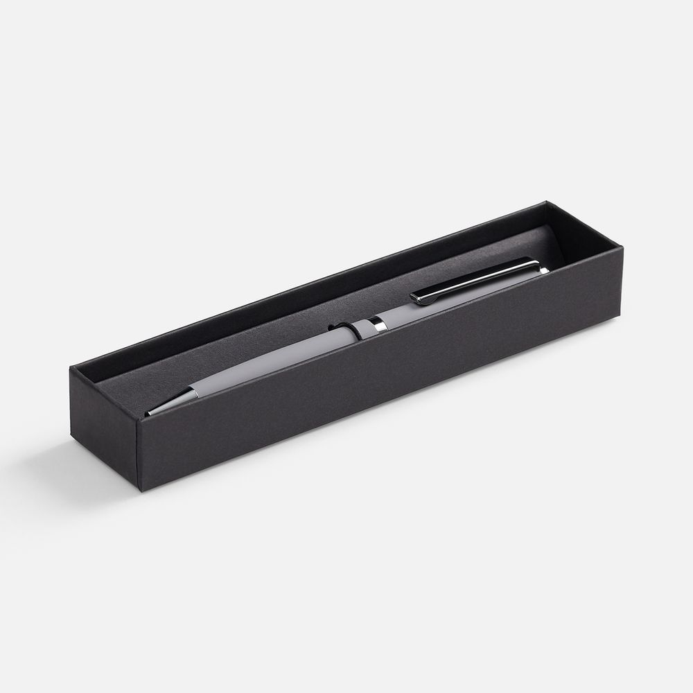 Ручка шариковая Inkish Chrome в футляре, серая-2