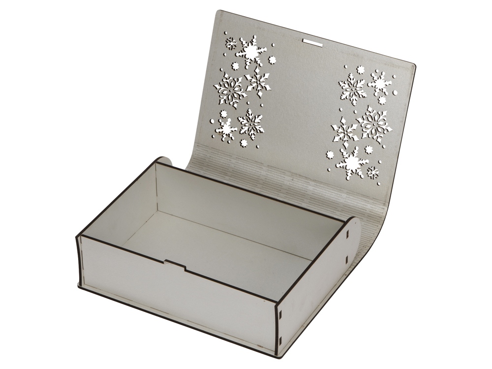 Деревянная коробка с резной крышкой Книга, М-1