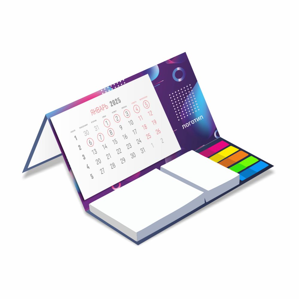 Календарь настольный Sticky на заказ, ver.2, 100 листов-0