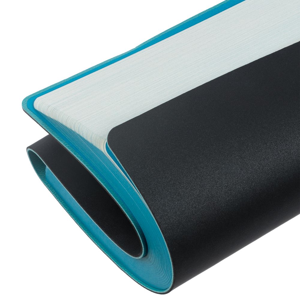 Ежедневник Flexpen Black, недатированный, черный с бирюзовым-3