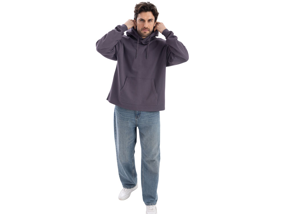 Худи оверсайз Alpha.01 унисекс, темно-серый-5