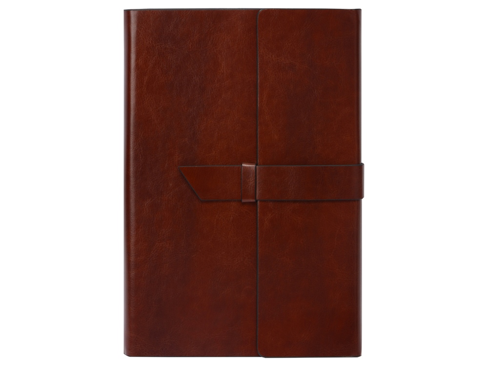 Бизнес-блокнот А5 с клапаном Fabrizio, 80 листов, коричневый-3