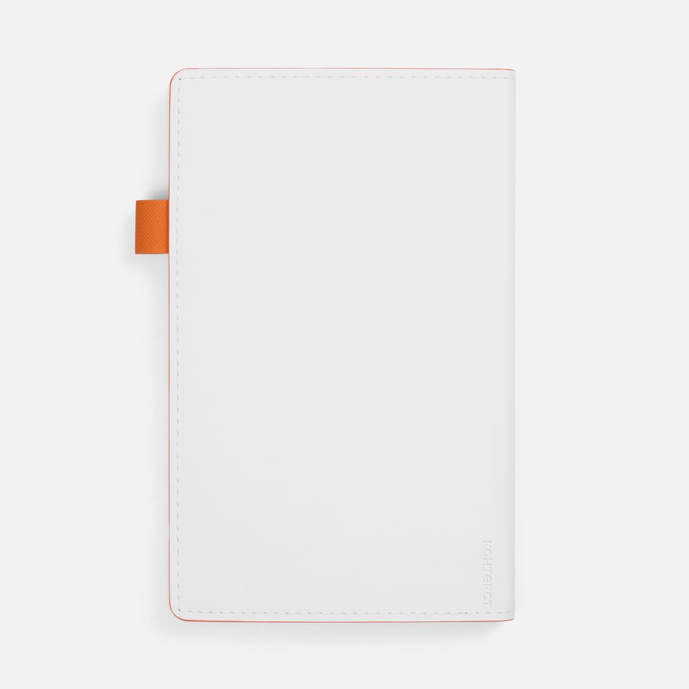 Ежедневник White Shall, недатированный, бело-оранжевый-2