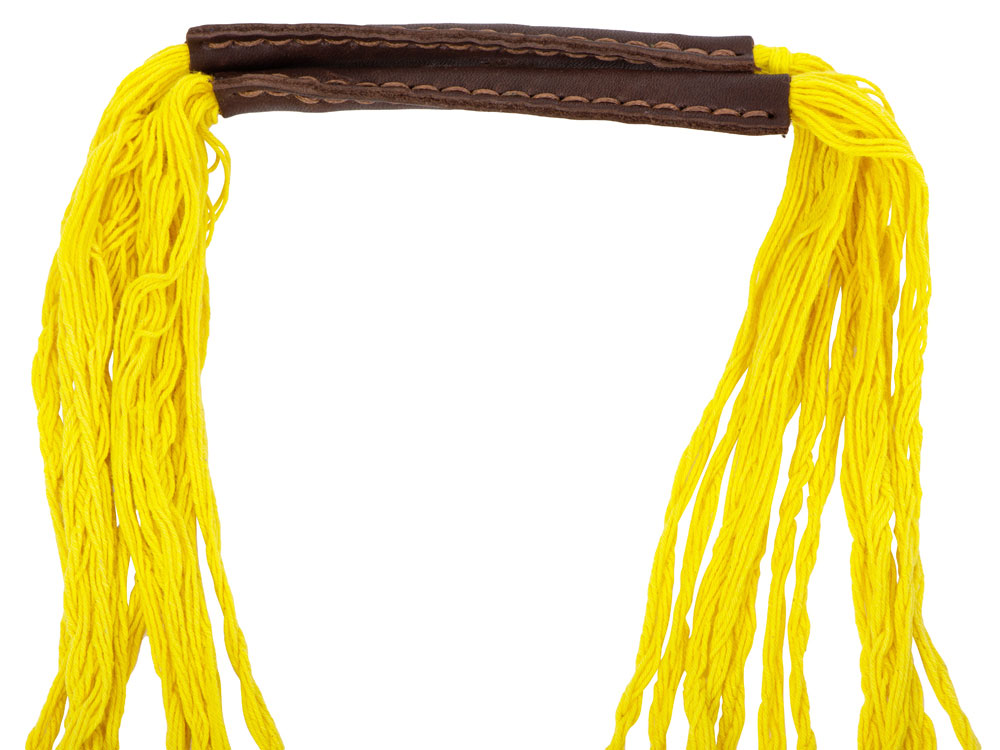 Авоська Dream L наплечная 25 литров с кожаными ручками, желтый-1