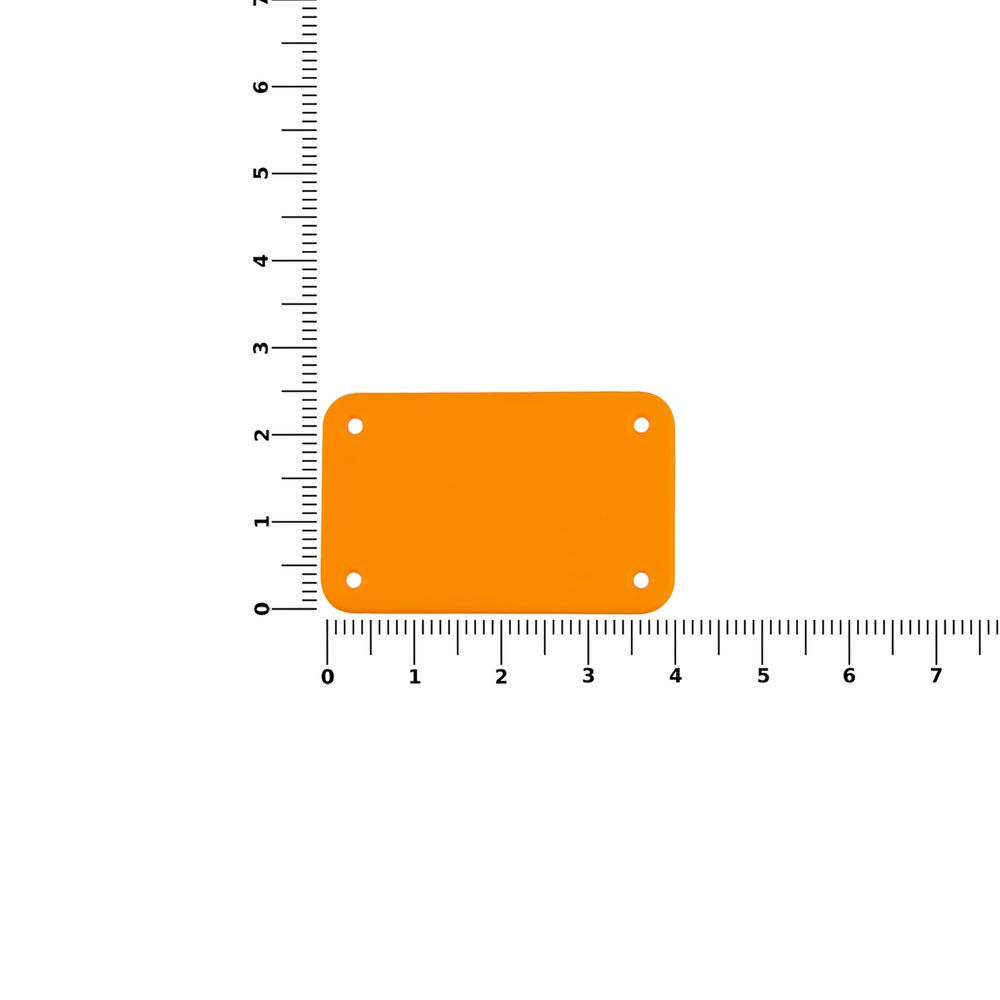 Лейбл из ПВХ Kreta, S, оранжевый неон-2