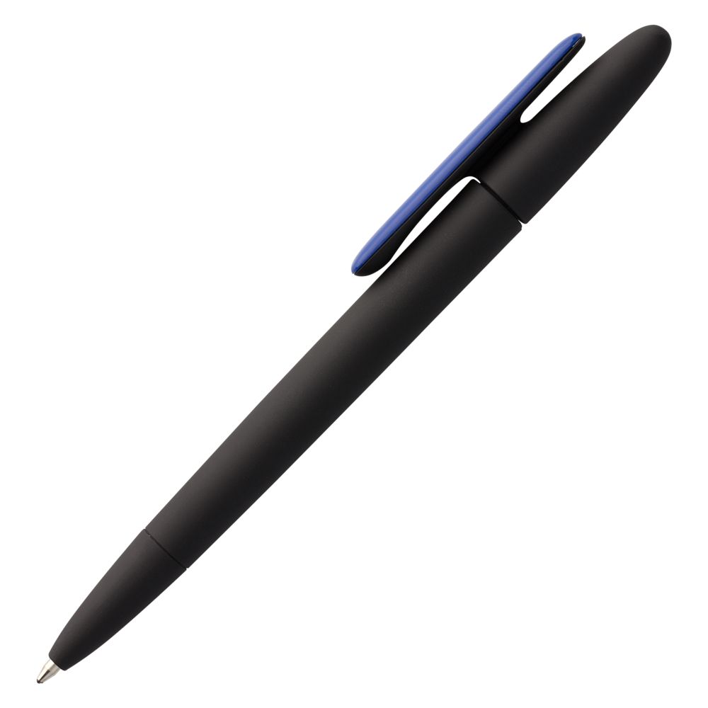 Ручка шариковая Prodir DS5 TRR-P Soft Touch, черная с синим-1