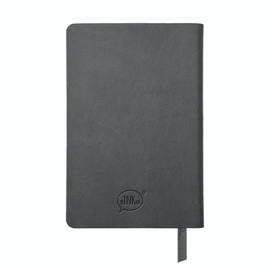 Бизнес-блокнот FUNKY, формат A6, в клетку, серый, голубой-2