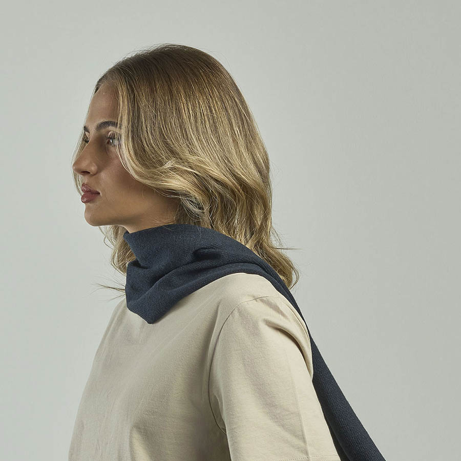 Шарф вязаный  WIND SCARF-S, черный-1