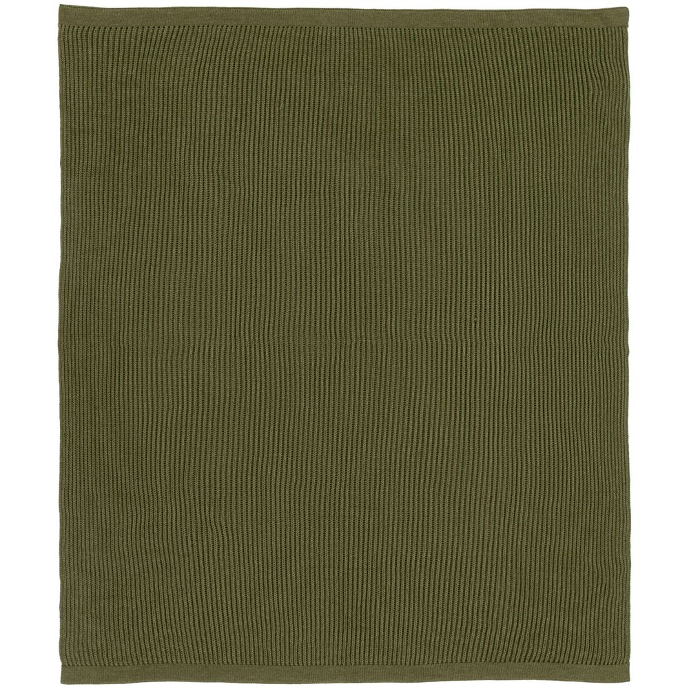 Плед Shirr, зеленый (оливковый)-4