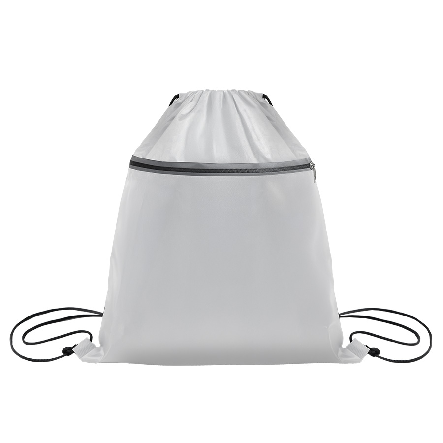 Рюкзак мешок  "Shift" со светоотражающей молнией, белый, 36*41 см, полиэстер 210D, белый-0