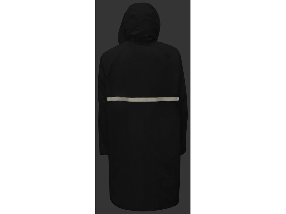 Длинный дождевик Lanai из полиэстера со светоотражающей тесьмой, черный-5