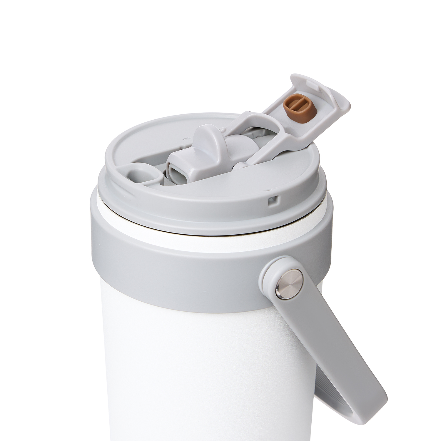 Термокружка вакуумная Solo, белая-4