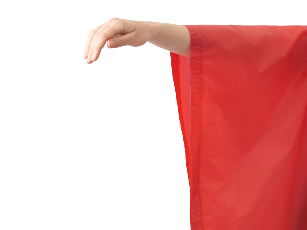 Пончо Hawaii c чехлом унисекс, красный-6